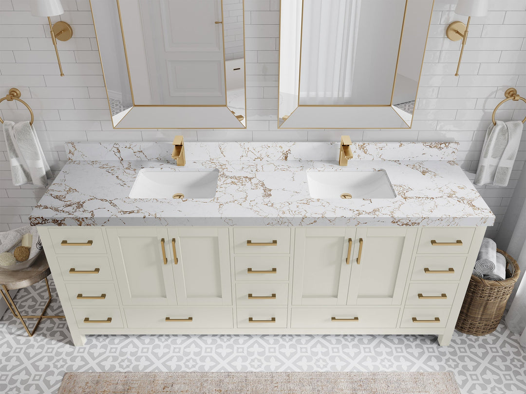 Malibu 84 in. W x 22 in. D Double Sink Bathroom Vanity - Willow Bath and Vanity