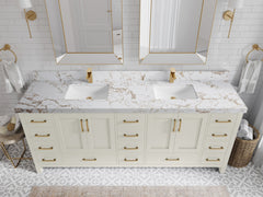 Malibu 84 in. W x 22 in. D Double Sink Bathroom Vanity - photo 38
