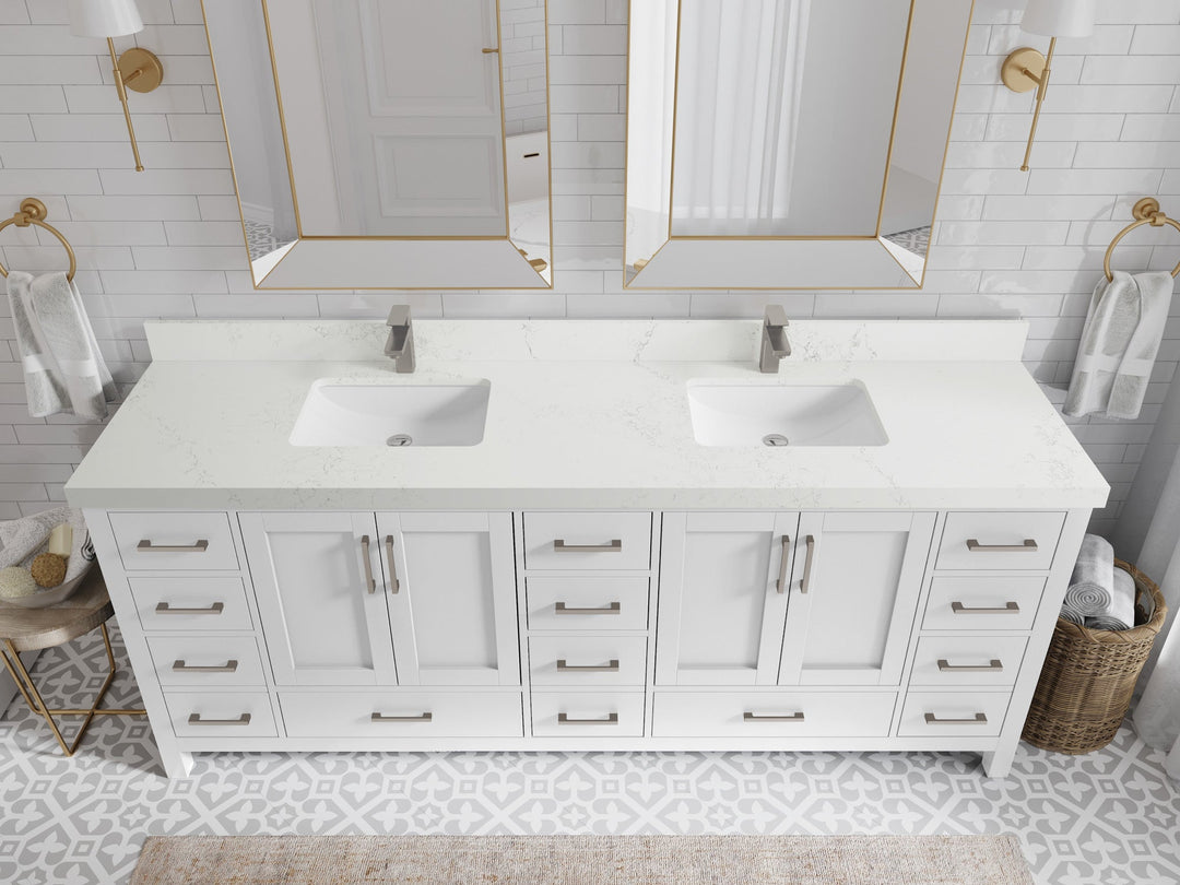 Malibu 84 in. W x 22 in. D Double Sink Bathroom Vanity - Willow Bath and Vanity