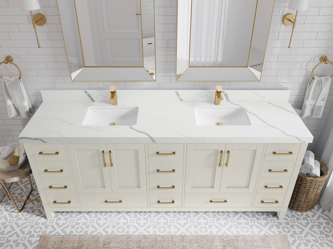 Malibu 84 in. W x 22 in. D Double Sink Bathroom Vanity - Willow Bath and Vanity
