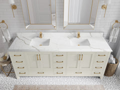 Malibu 84 in. W x 22 in. D Double Sink Bathroom Vanity - photo 24