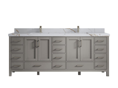 Malibu 84 in. W x 22 in. D Double Sink Bathroom Vanity - Willow Bath and Vanity