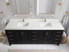 Malibu 84 in. W x 22 in. D Double Sink Bathroom Vanity - photo 12