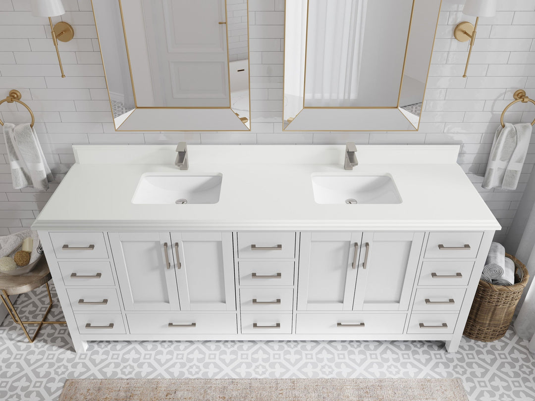 Malibu 84 in. W x 22 in. D Double Sink Bathroom Vanity - Willow Bath and Vanity