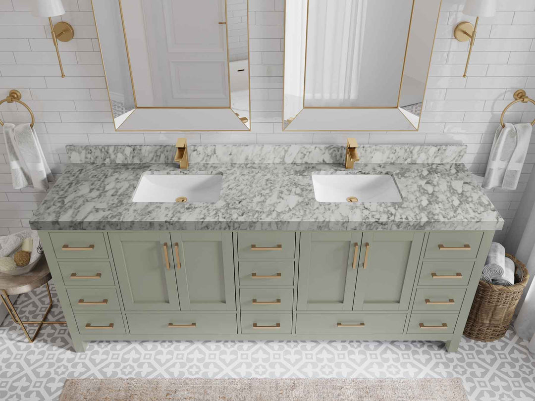 Malibu 84 in. W x 22 in. D Double Sink Bathroom Vanity - Willow Bath and Vanity