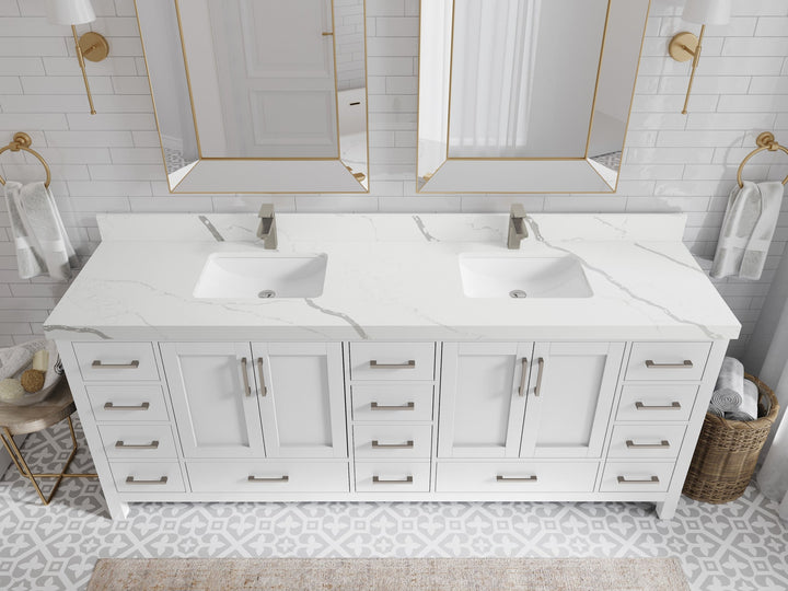 Malibu 84 in. W x 22 in. D Double Sink Bathroom Vanity - photo 16