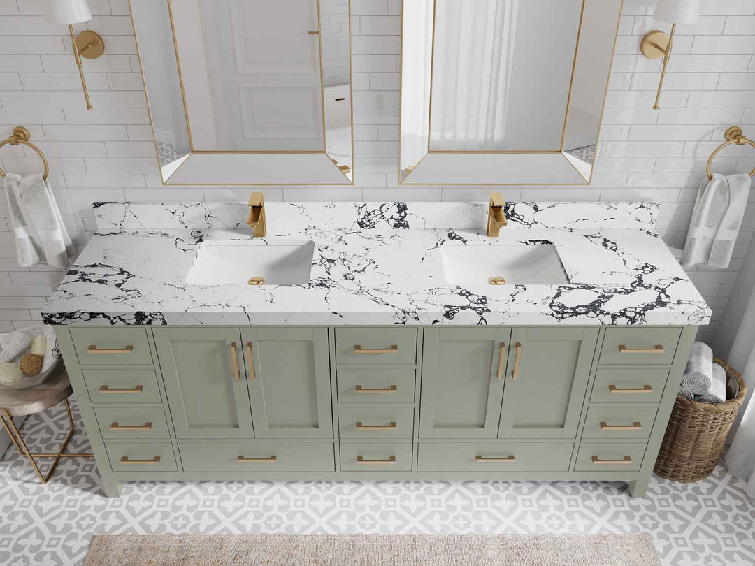 Malibu 84 in. W x 22 in. D Double Sink Bathroom Vanity - Willow Bath and Vanity