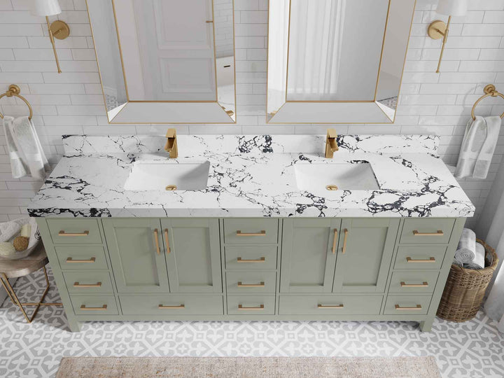 Malibu 84 in. W x 22 in. D Double Sink Bathroom Vanity - photo 40