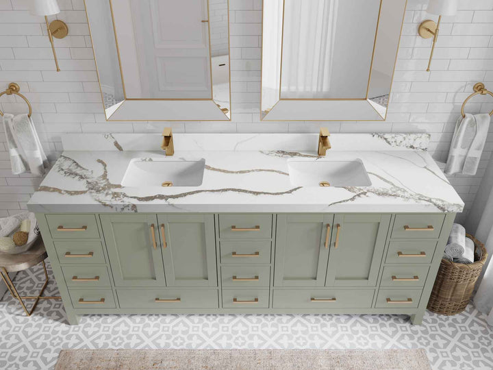 Malibu 84 in. W x 22 in. D Double Sink Bathroom Vanity - photo 12