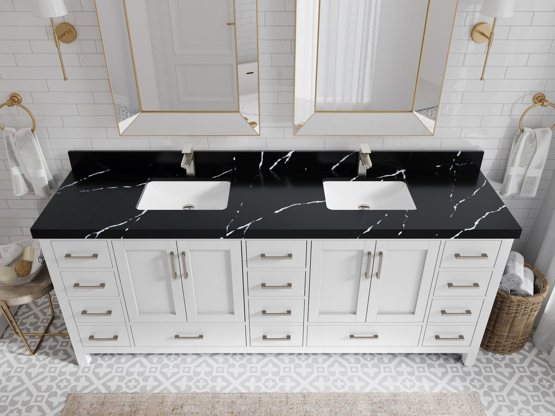 Malibu 84 in. W x 22 in. D Double Sink Bathroom Vanity - Willow Bath and Vanity
