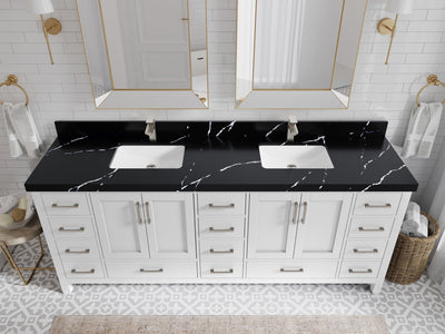 Malibu 84 in. W x 22 in. D Double Sink Bathroom Vanity - Willow Bath and Vanity