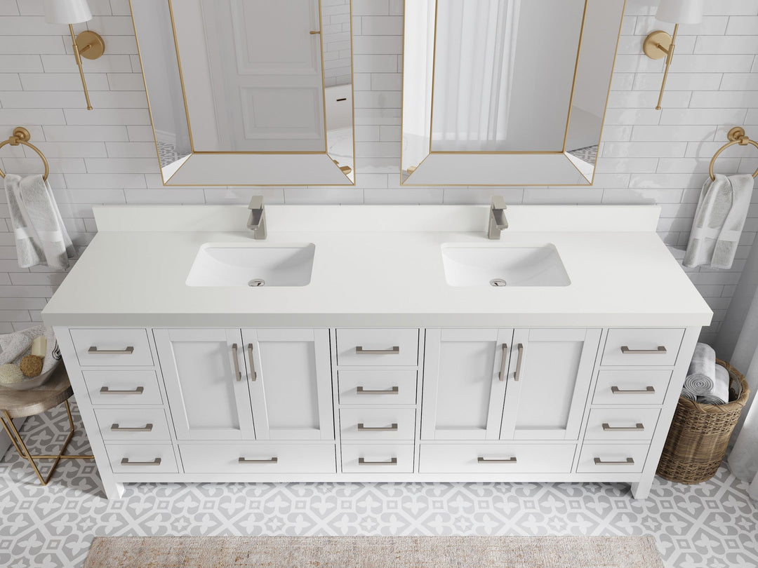 Malibu 84 in. W x 22 in. D Double Sink Bathroom Vanity - Willow Bath and Vanity
