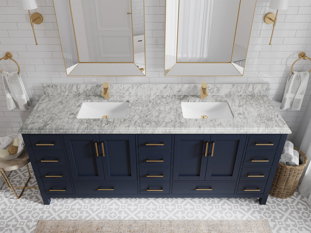 Malibu 84 in. W x 22 in. D Double Sink Bathroom Vanity - Willow Bath and Vanity