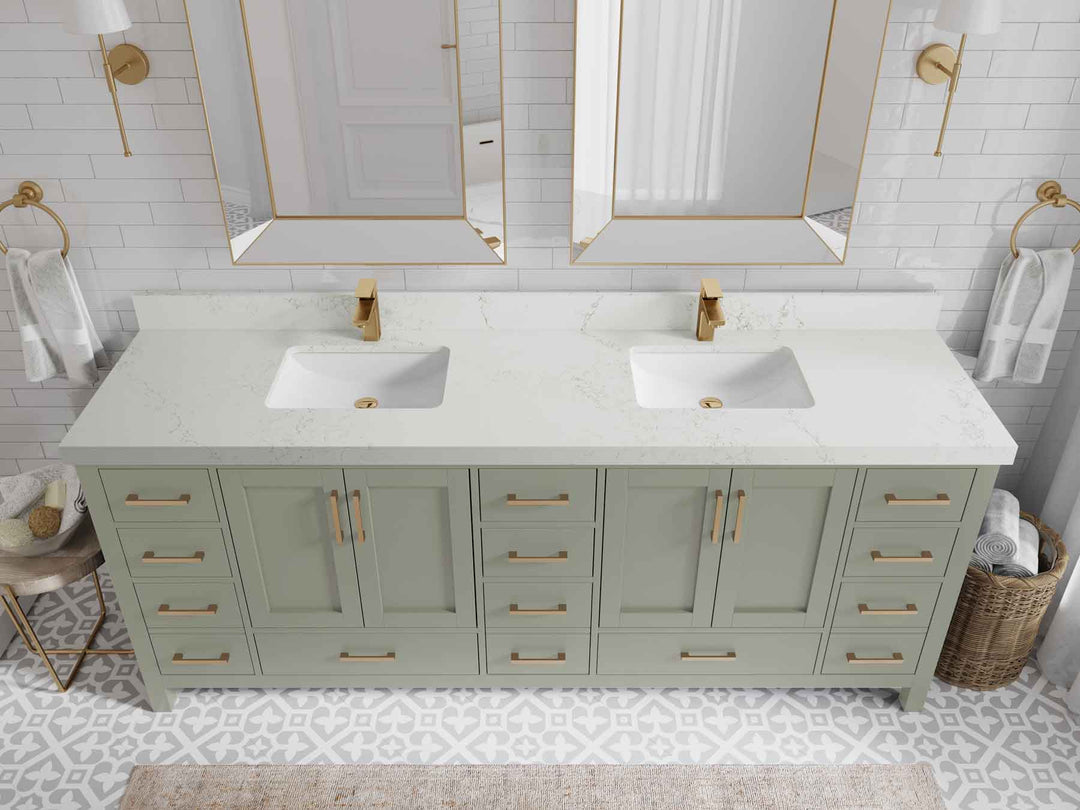 Malibu 84 in. W x 22 in. D Double Sink Bathroom Vanity - Willow Bath and Vanity