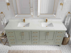 Malibu 84 in. W x 22 in. D Double Sink Bathroom Vanity - photo 30