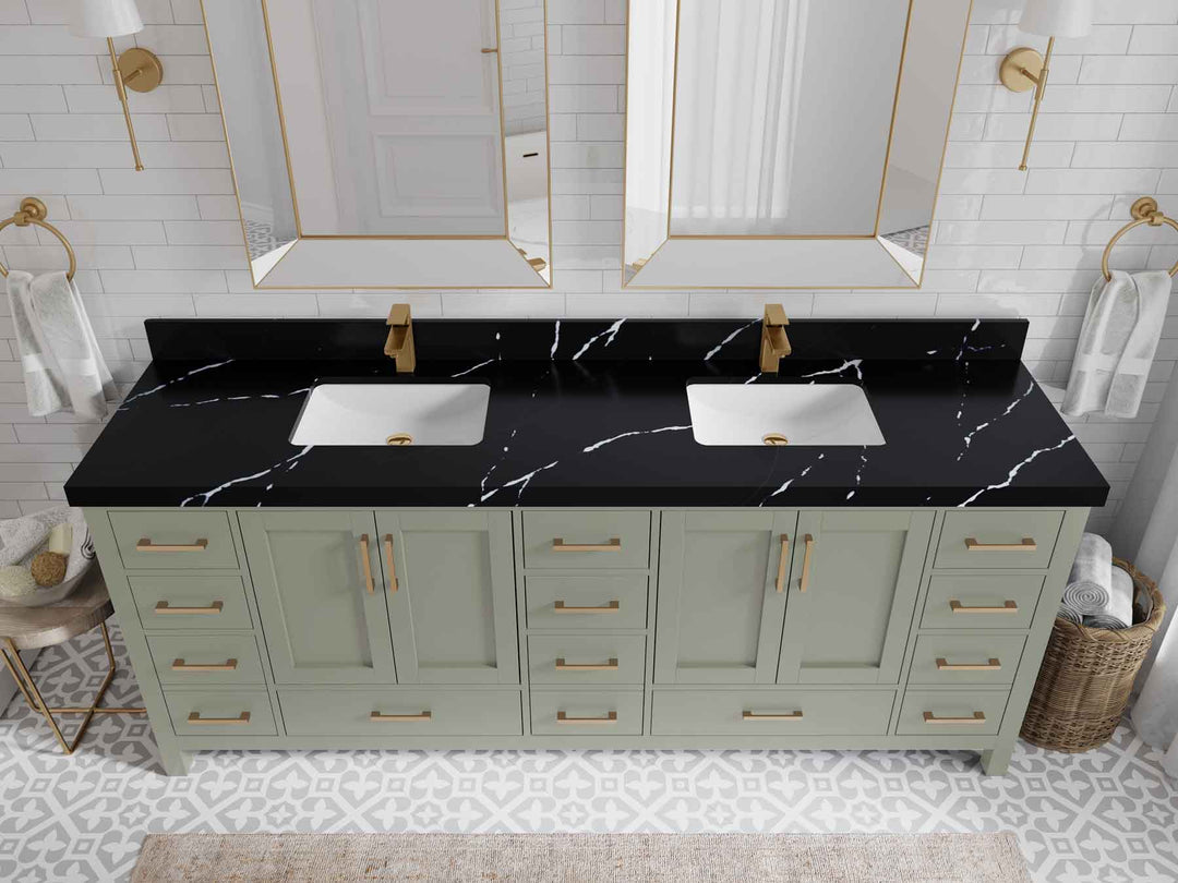 Malibu 84 in. W x 22 in. D Double Sink Bathroom Vanity - Willow Bath and Vanity