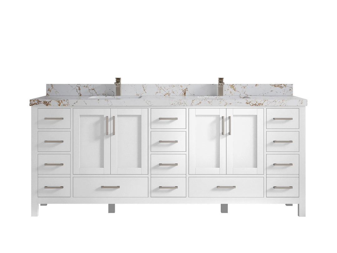 Malibu 84 in. W x 22 in. D Double Sink Bathroom Vanity - Willow Bath and Vanity