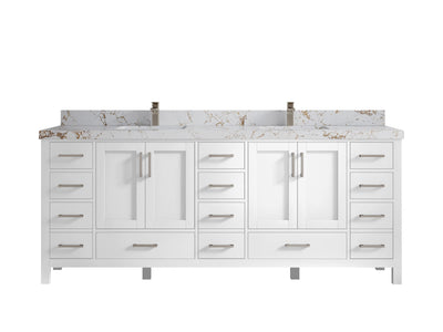 Malibu 84 in. W x 22 in. D Double Sink Bathroom Vanity - Willow Bath and Vanity