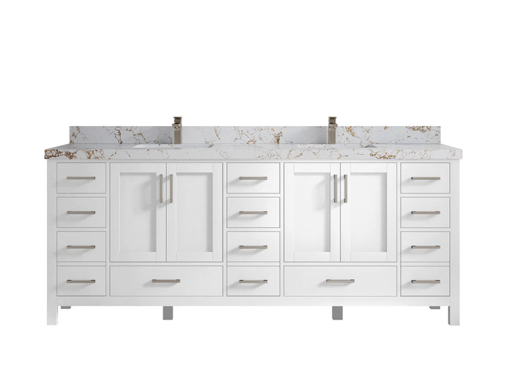 Malibu 84 in. W x 22 in. D Double Sink Bathroom Vanity - photo 39