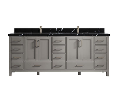 Malibu 84 in. W x 22 in. D Double Sink Bathroom Vanity - Willow Bath and Vanity