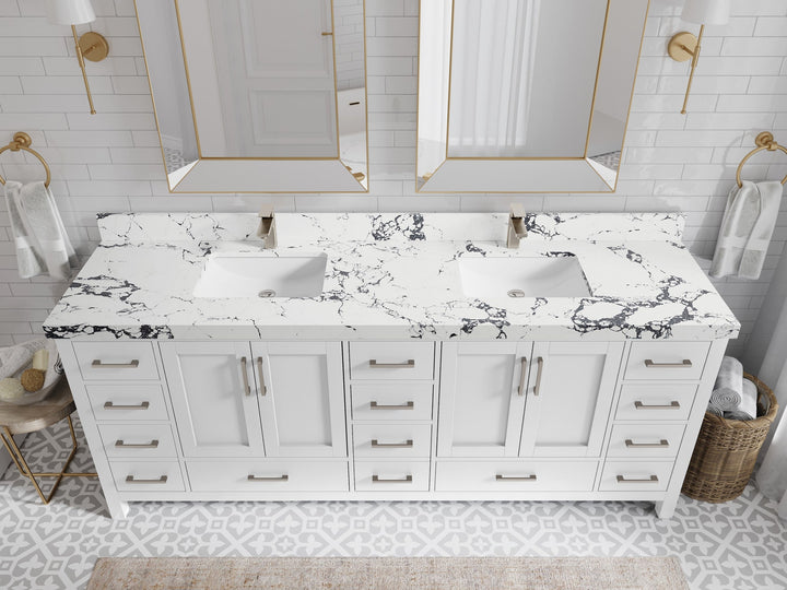Malibu 84 in. W x 22 in. D Double Sink Bathroom Vanity - photo 40
