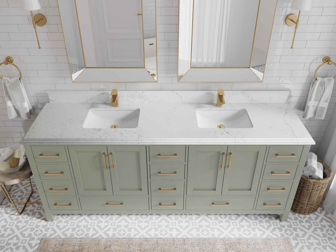 Malibu 84 in. W x 22 in. D Double Sink Bathroom Vanity - Willow Bath and Vanity
