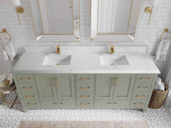Malibu 84 in. W x 22 in. D Double Sink Bathroom Vanity - photo 26