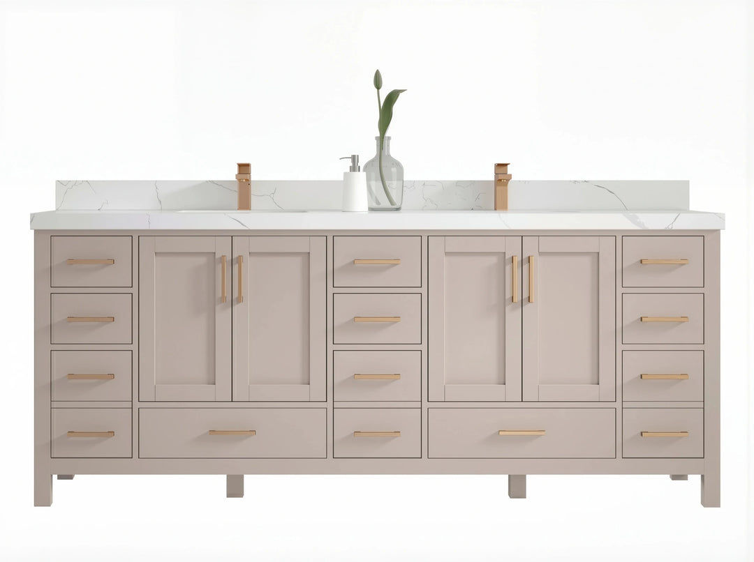 Malibu 84 in. W x 22 in. D Double Sink Bathroom Vanity | 
              
                Pink
                
                  
             - MLB-CAB-BLU-83 - photo №1