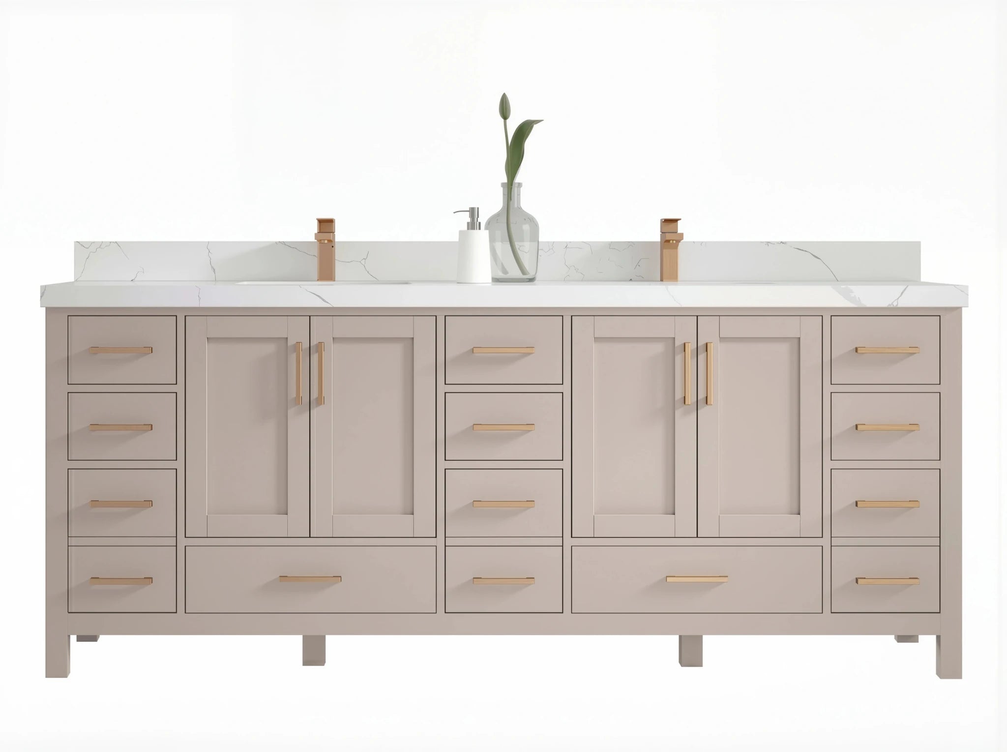 Malibu 84 in. W x 22 in. D Double Sink Bathroom Vanity - Willow Bath and Vanity