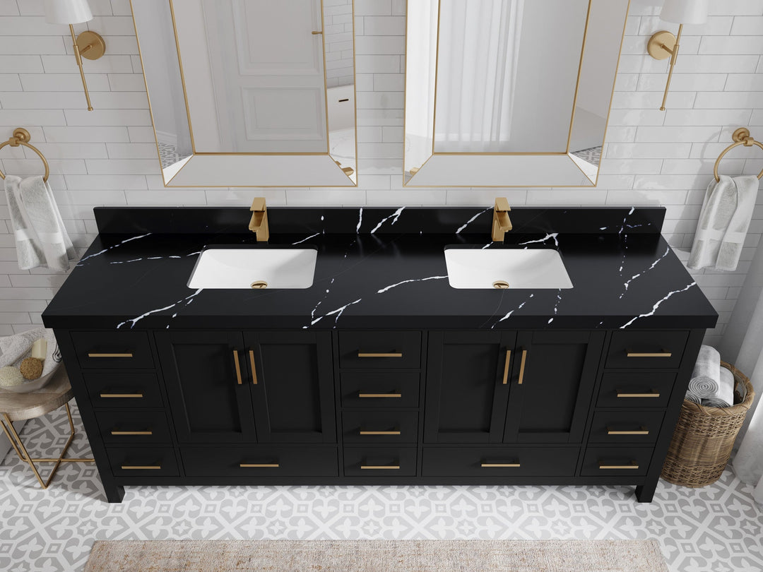 Malibu 84 in. W x 22 in. D Double Sink Bathroom Vanity - Willow Bath and Vanity