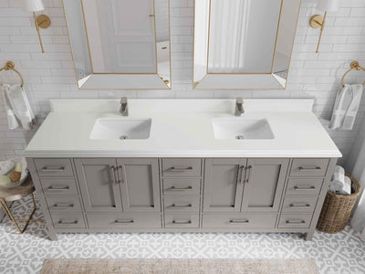 Malibu 84 in. W x 22 in. D Double Sink Bathroom Vanity - Willow Bath and Vanity