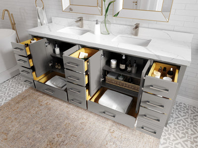 Malibu 84 in. W x 22 in. D Double Sink Bathroom Vanity - Willow Bath and Vanity
