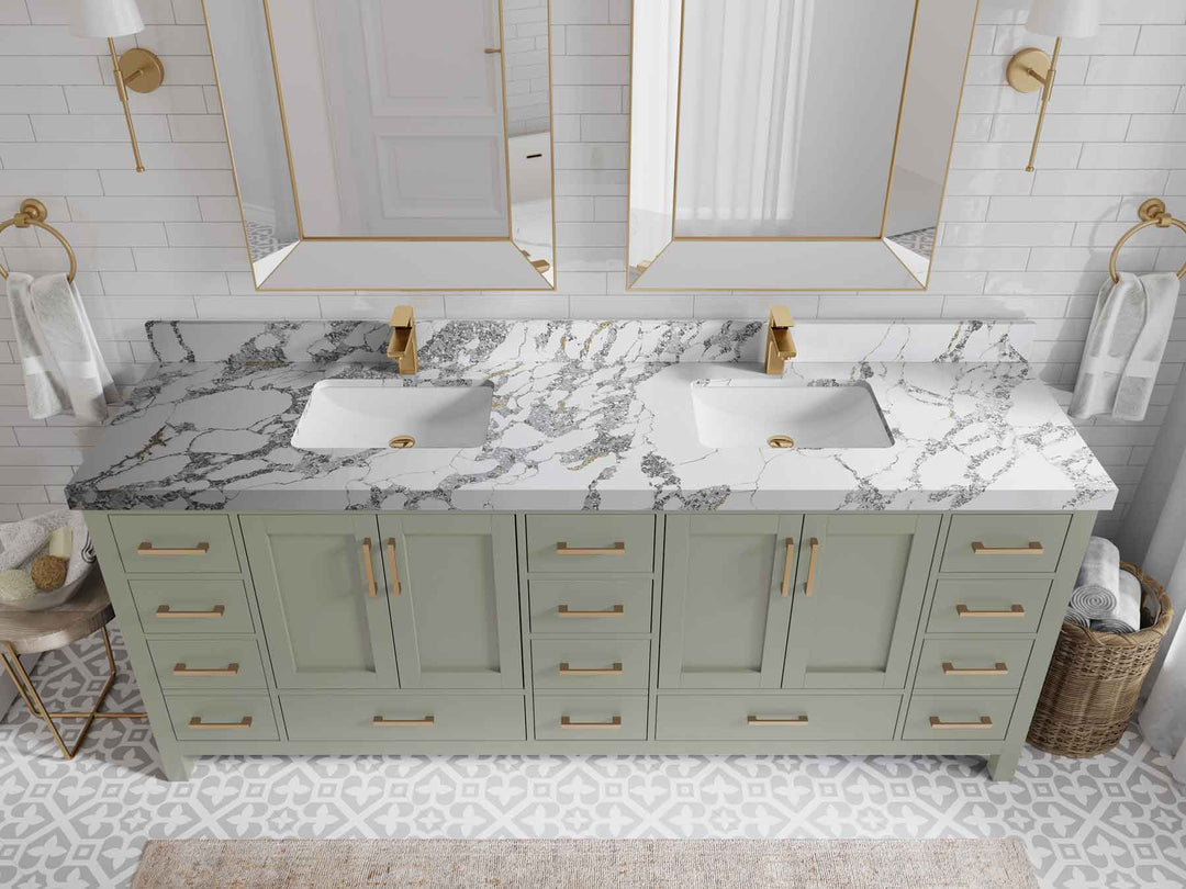 Malibu 84 in. W x 22 in. D Double Sink Bathroom Vanity - Willow Bath and Vanity