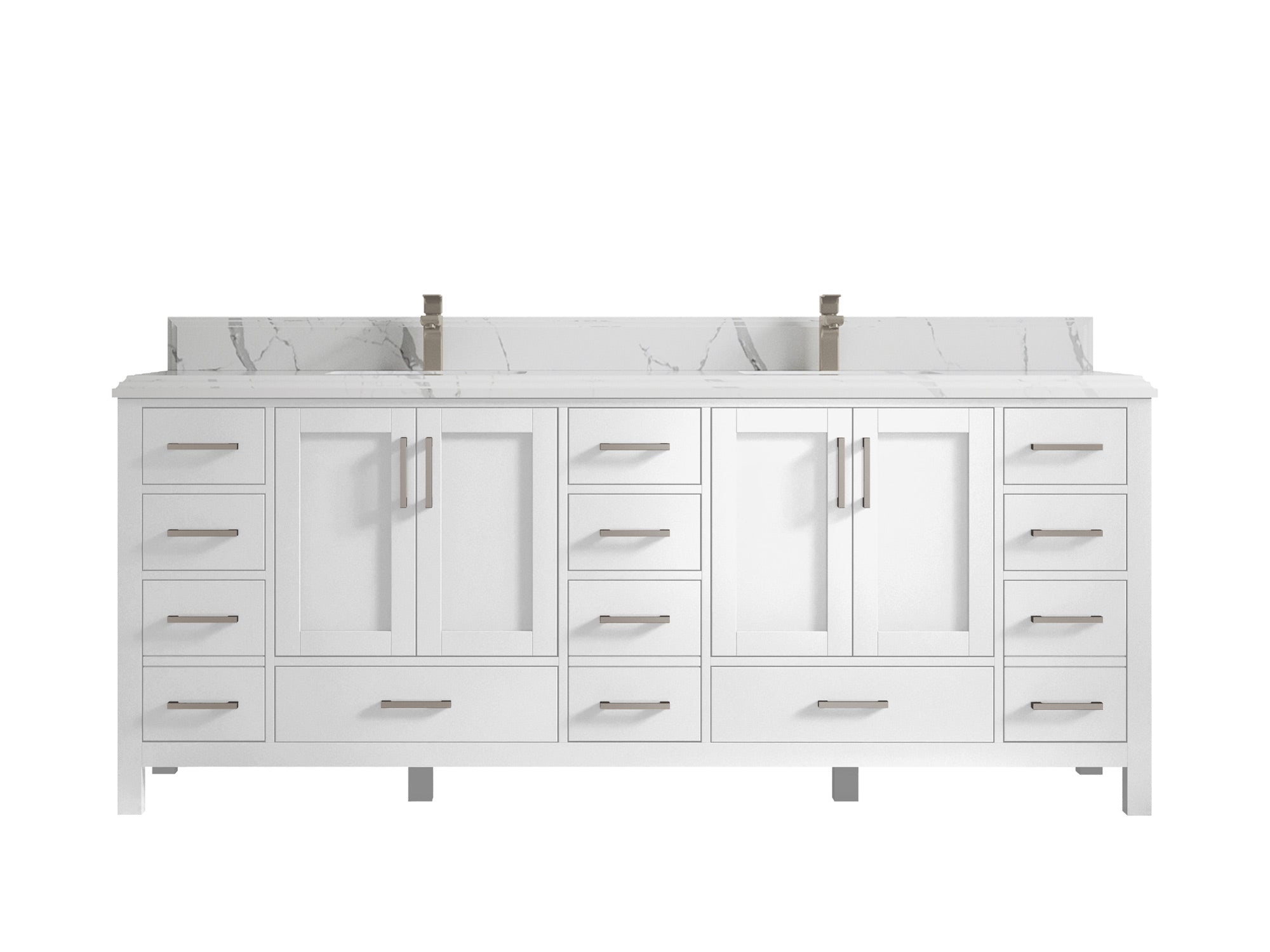 Malibu 84 in. W x 22 in. D Double Sink Bathroom Vanity - Willow Bath and Vanity