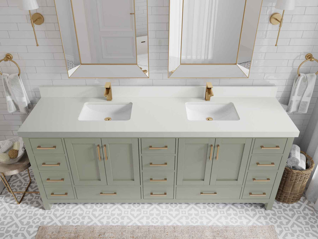 Malibu 84 in. W x 22 in. D Double Sink Bathroom Vanity - Willow Bath and Vanity