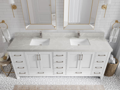 Malibu 84 in. W x 22 in. D Double Sink Bathroom Vanity - Willow Bath and Vanity