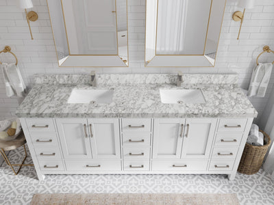 Malibu 84 in. W x 22 in. D Double Sink Bathroom Vanity - Willow Bath and Vanity