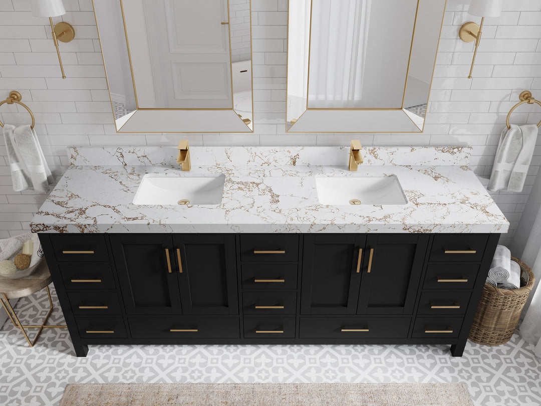 Malibu 84 in. W x 22 in. D Double Sink Bathroom Vanity - Willow Bath and Vanity