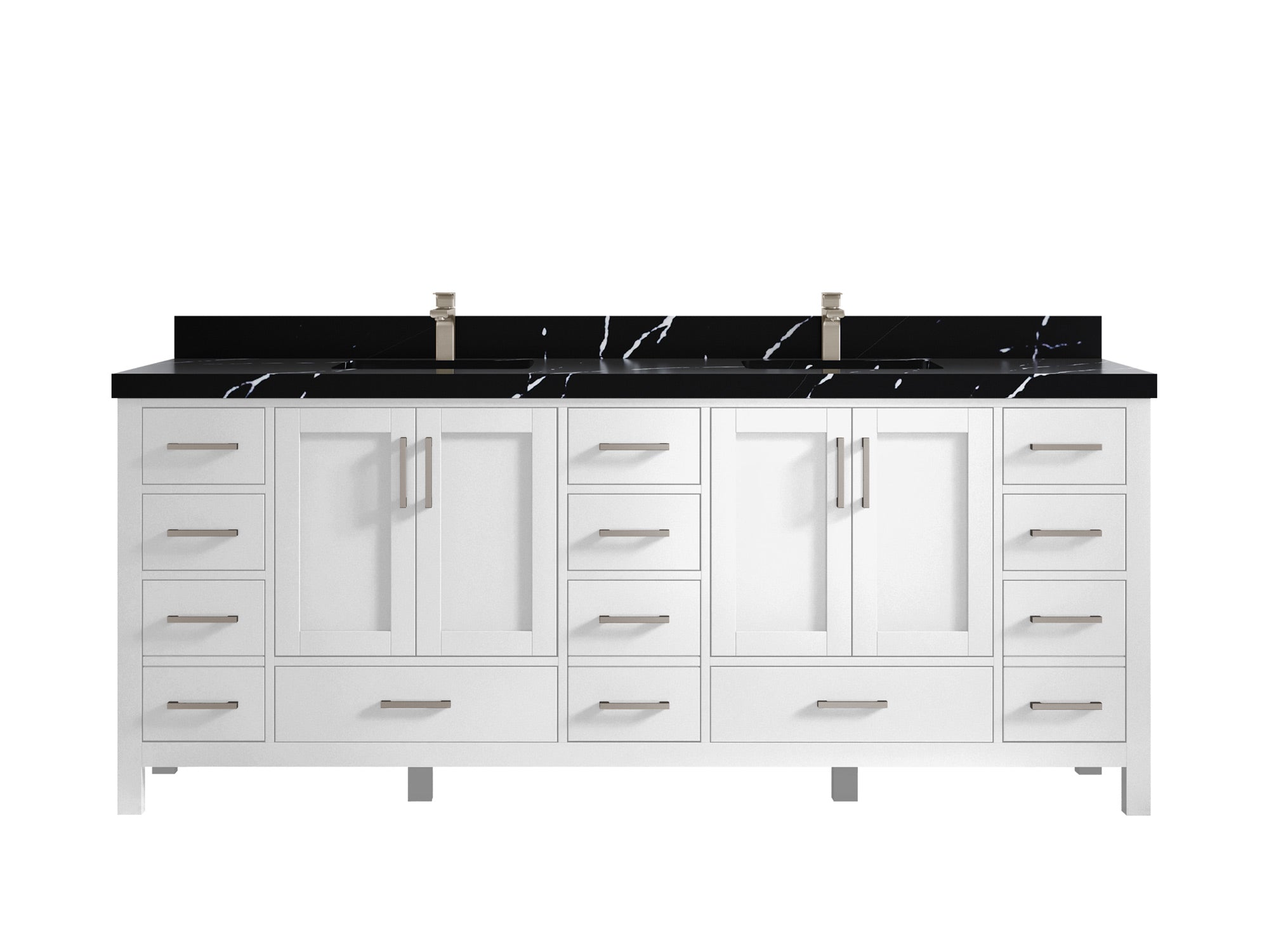 Malibu 84 in. W x 22 in. D Double Sink Bathroom Vanity - Willow Bath and Vanity