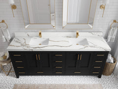 Malibu 84 in. W x 22 in. D Double Sink Bathroom Vanity - photo 16
