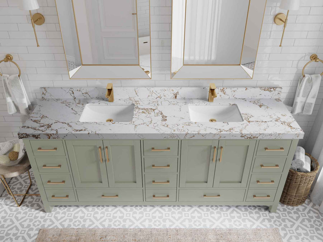 Malibu 84 in. W x 22 in. D Double Sink Bathroom Vanity - Willow Bath and Vanity