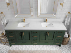 Malibu 84 in. W x 22 in. D Double Sink Bathroom Vanity - photo 12