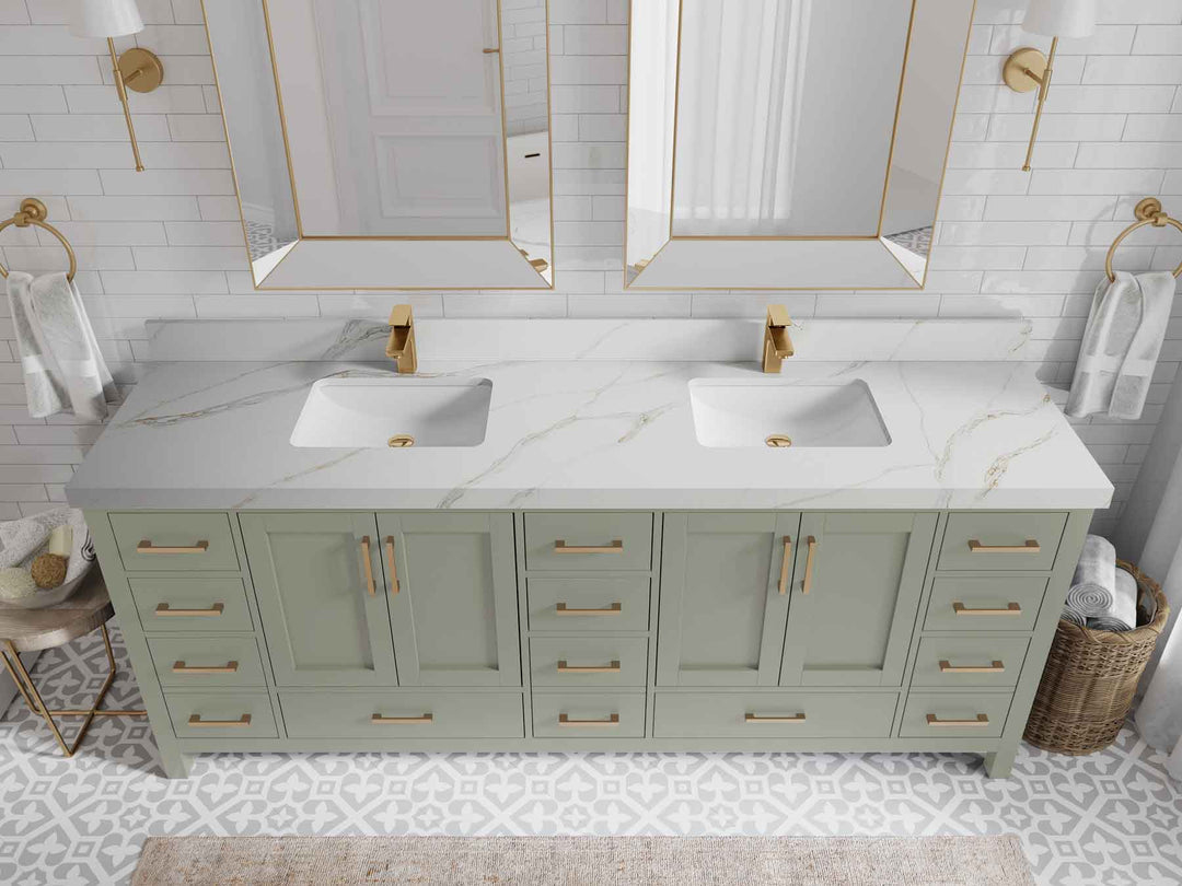 Malibu 84 in. W x 22 in. D Double Sink Bathroom Vanity - Willow Bath and Vanity