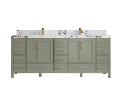 Malibu 84 in. W x 22 in. D Double Sink Bathroom Vanity - Willow Bath and Vanity