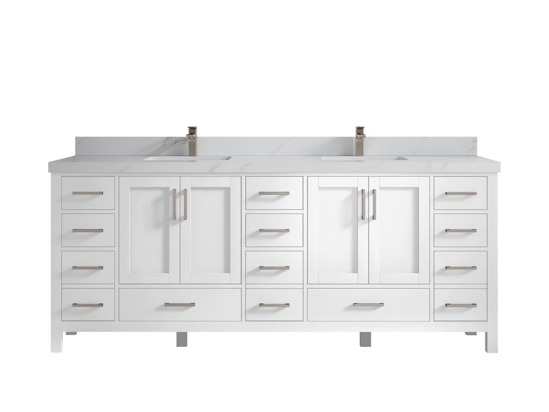 Malibu 84 in. W x 22 in. D Double Sink Bathroom Vanity - Willow Bath and Vanity
