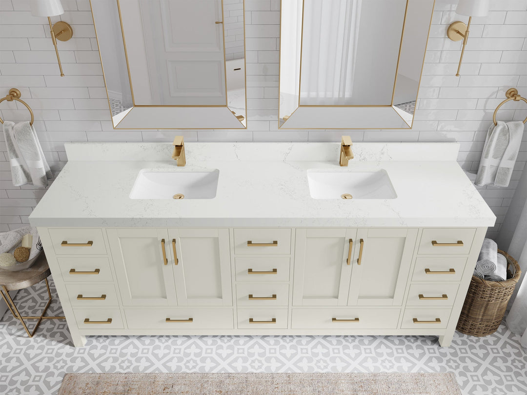 Malibu 84 in. W x 22 in. D Double Sink Bathroom Vanity - Willow Bath and Vanity