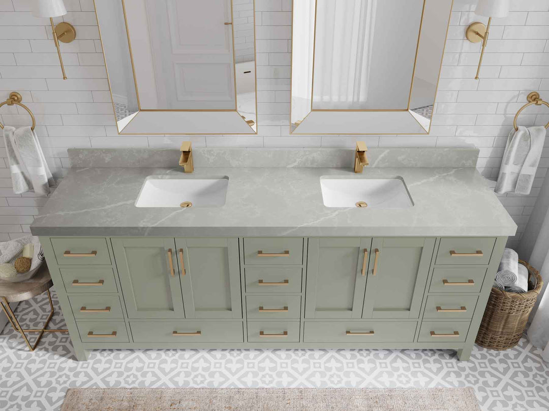 Malibu 84 in. W x 22 in. D Double Sink Bathroom Vanity - Willow Bath and Vanity