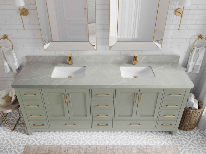 Malibu 84 in. W x 22 in. D Double Sink Bathroom Vanity - photo 32