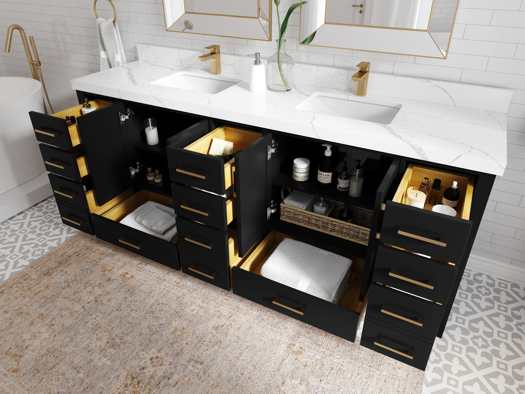 Malibu 84 in. W x 22 in. D Double Sink Bathroom Vanity - Willow Bath and Vanity