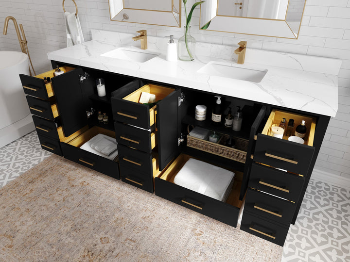 Malibu 84 in. W x 22 in. D Double Sink Bathroom Vanity - photo 3